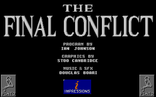 The Final Conflict (DOS) screenshot: Title screen