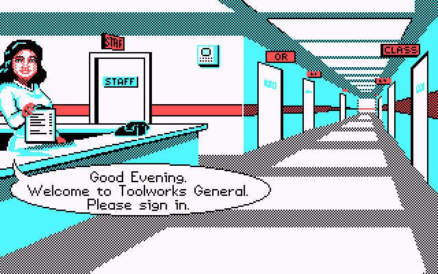 Life & Death (DOS) screenshot: In the hallway