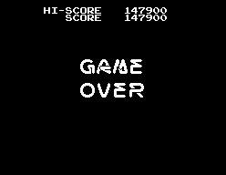 Maze Hunter 3-D (SEGA Master System) screenshot: Game over, man!