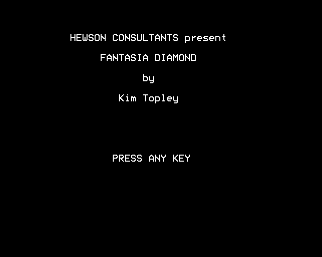 Fantasia Diamond (BBC Micro) screenshot: Title Screen