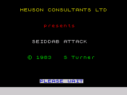 3D Seiddab Attack (ZX Spectrum) screenshot: Please Wait - Loading.