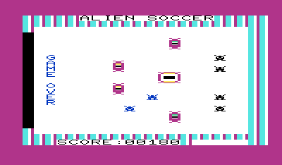 Screenshot of Alien Soccer (VIC-20, 1982) - MobyGames