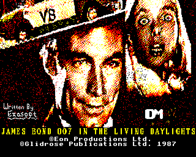 James Bond 007 in The Living Daylights: The Computer Game (BBC Micro) screenshot: Title Screen