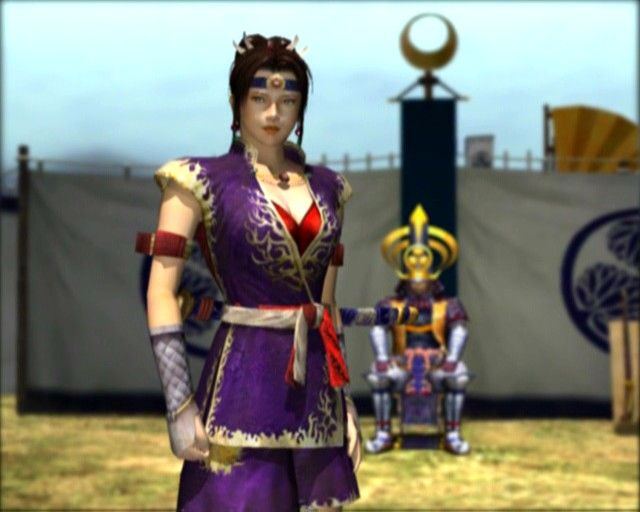 Kessen (PlayStation 2) screenshot: Oda Nobunaga and his personal ninja bodyguard