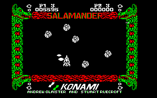 Life Force (Amstrad CPC) screenshot: The second level scrolls vertically