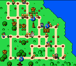 Mario is Missing! (SNES) screenshot: Selecting CITY MAP, the screen shows a full vision of the city. Very helpful!