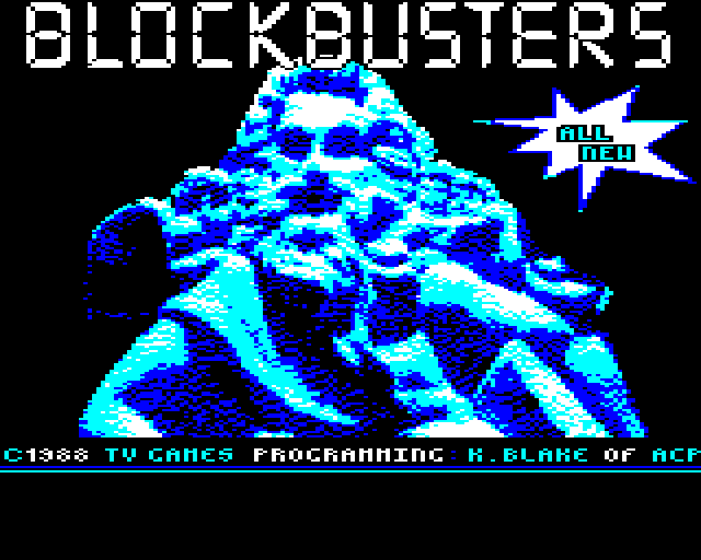 Blockbusters (BBC Micro) screenshot: Title Screen