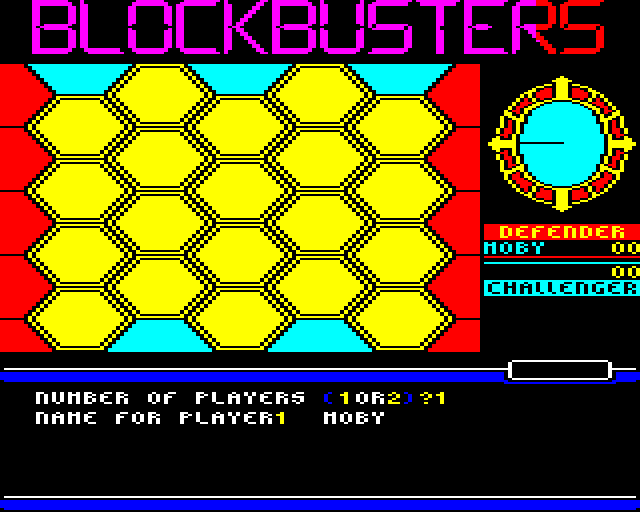 Blockbusters (BBC Micro) screenshot: Player Creation
