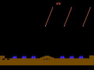 Atari: 80 Classic Games in One! (Windows) screenshot: Missile Command - Atari 2600 version