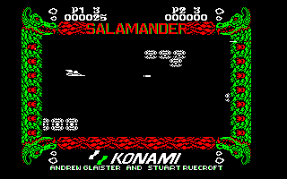 Life Force (Amstrad CPC) screenshot: Beginning a game