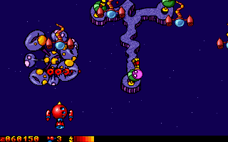 Whoop: Abenteuer in den Weiten des Weltraums (DOS) screenshot: Back in space