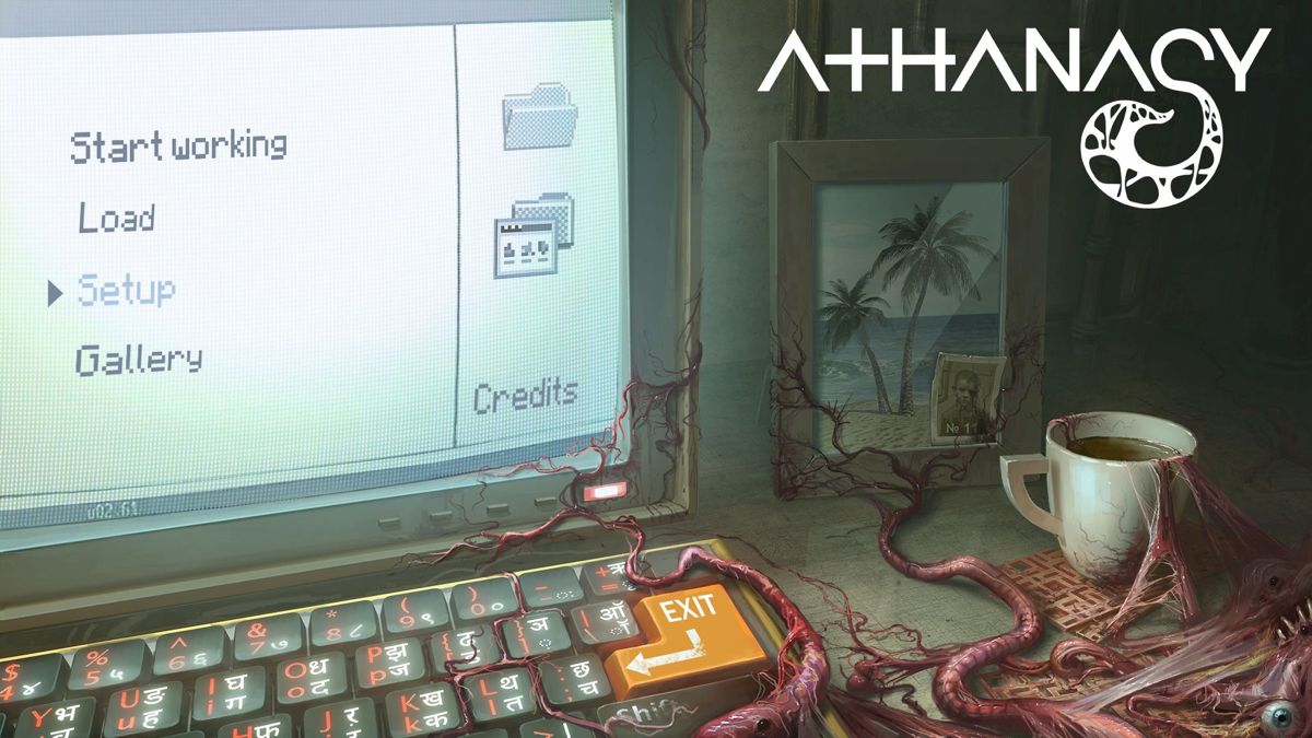 Athanasy (Windows) screenshot: Demo Game: The title and menu screen