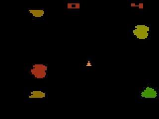 Atari: 80 Classic Games in One! (Windows) screenshot: Atari 2600 versions don't look as good - This is Asteroids