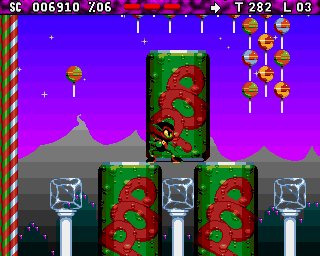 Zool 2 (Amiga CD32) screenshot: Level 6 - Mount Ices.