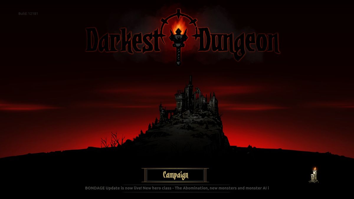 Darkest Dungeon (Windows) screenshot: Title screen!