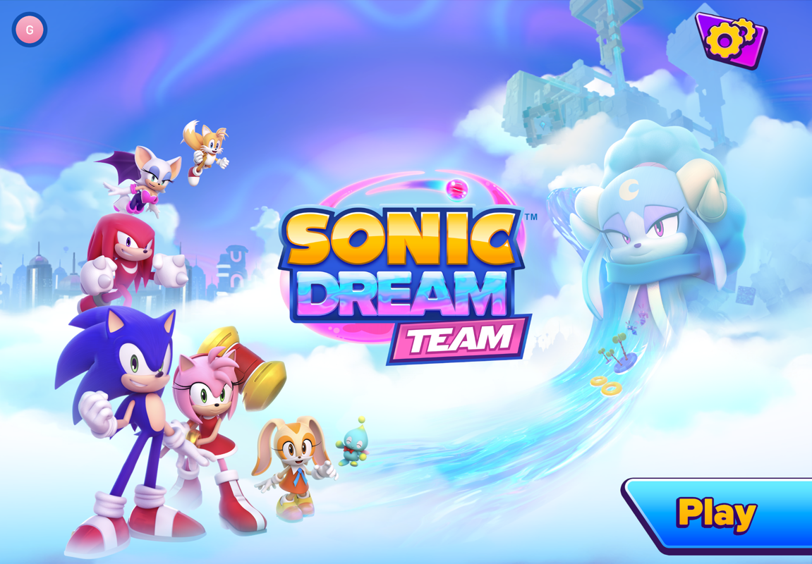 Sonic Dream Team (iPad) screenshot: Main menu