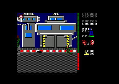 The A-Team (Amstrad CPC) screenshot: Start level 1