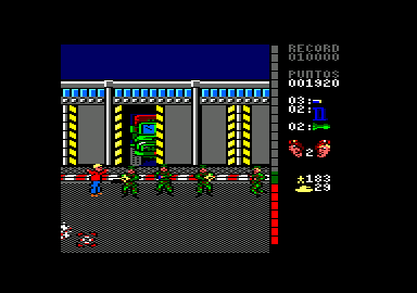 The A-Team (Amstrad CPC) screenshot: Do not shoot that kid!