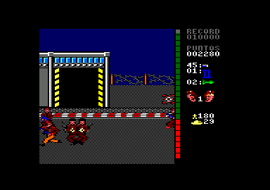 The A-Team (Amstrad CPC) screenshot: Siamese twins?