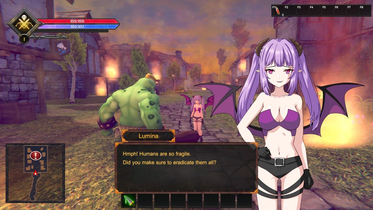 Eternal Dread III (Windows) screenshot: The enemy are having a chat inside the ruined village