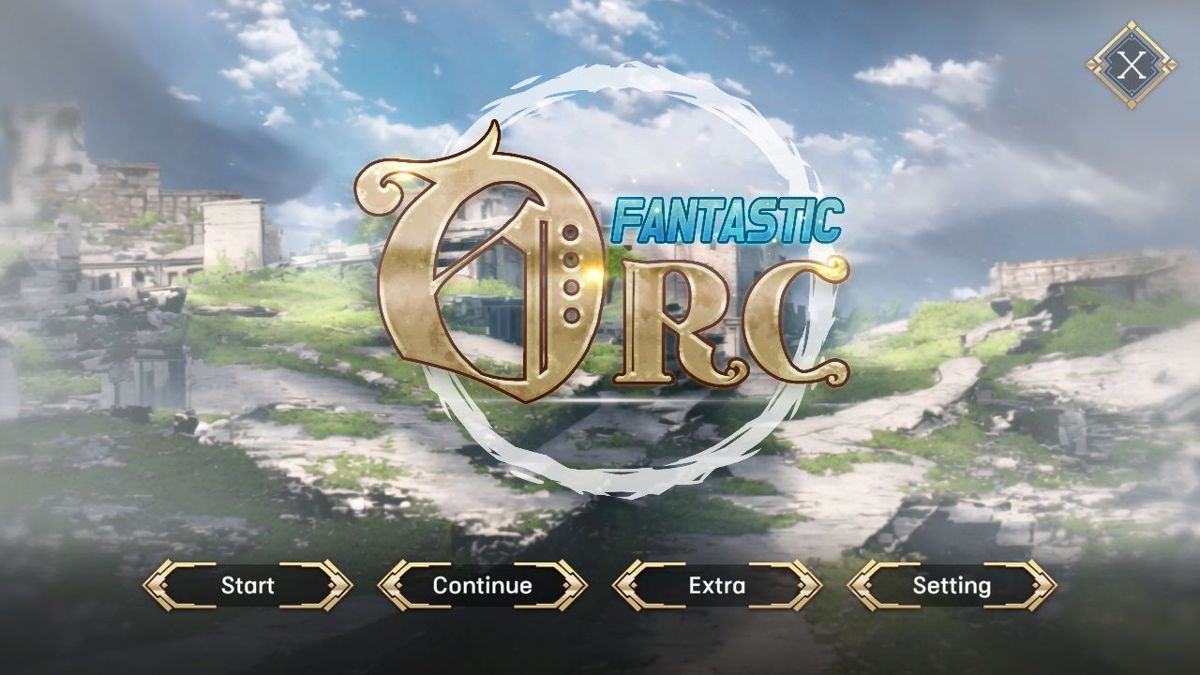 Fantastic Orc (Windows) screenshot: The title screen and menu