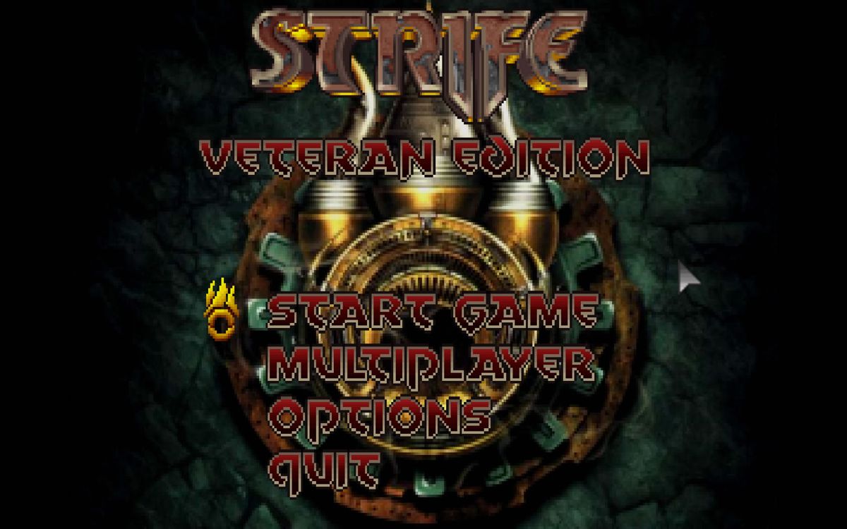 The Original Strife: Veteran Edition (Windows) screenshot: Main menu