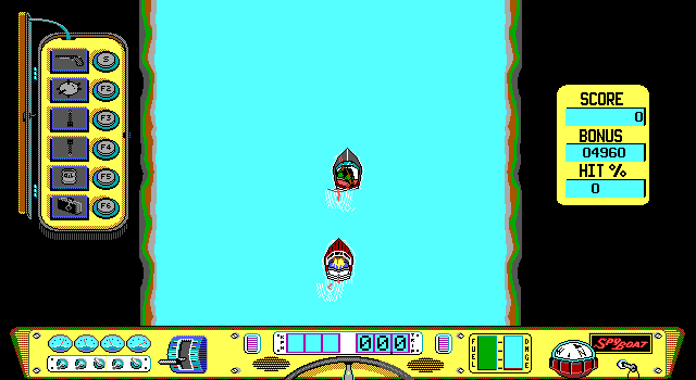 .386 Spys (DOS) screenshot: River Raiders: gameplay