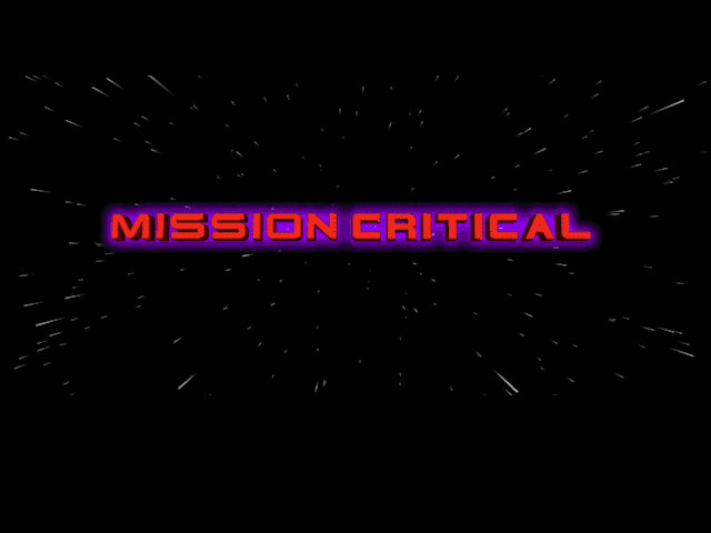 Mission Critical (DOS) screenshot: Title Screen