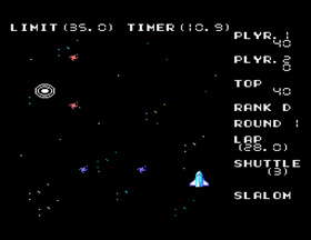 Space Slalom (SG-1000) screenshot: Missed the Gate