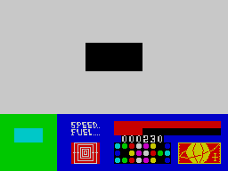 3D Space Wars (ZX Spectrum) screenshot: Portal to level 2.