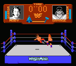 WWF Wrestlemania (NES) screenshot: Honky Tonk Man falls