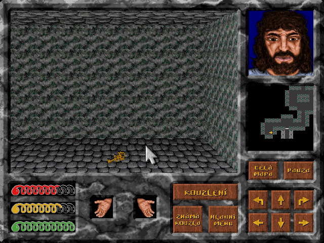 Prokletí Eridenu (DOS) screenshot: Found a first key