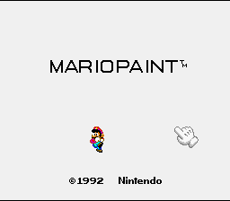 Mario Paint (SNES) screenshot: Title screen