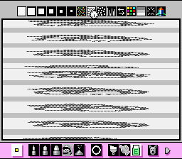 Mario Paint (SNES) screenshot: There's several different ways to delete a picture, here's one of them