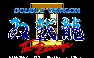 Double Dragon II: The Revenge (DOS) screenshot: Title screen