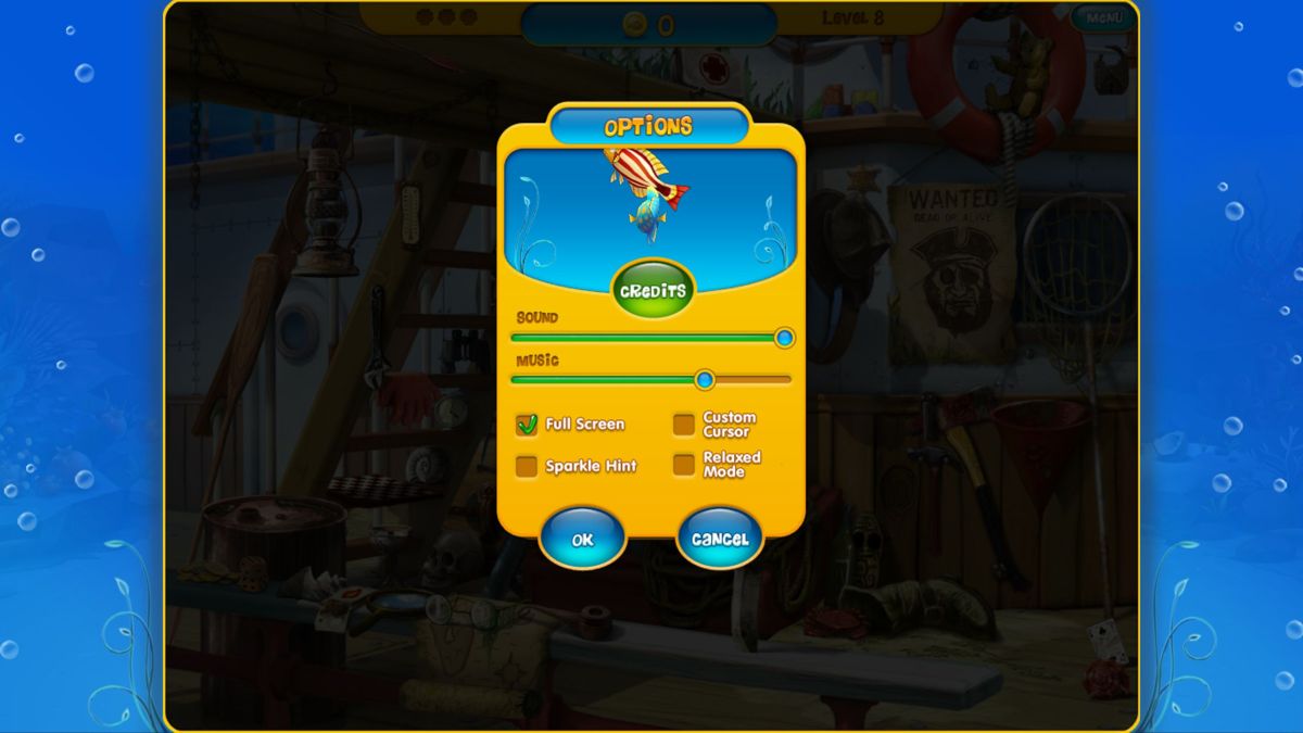 Aquascapes (Windows) screenshot: Game configuration options
