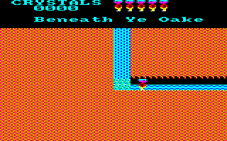 Roland in Time (Amstrad CPC) screenshot: In an underground stream