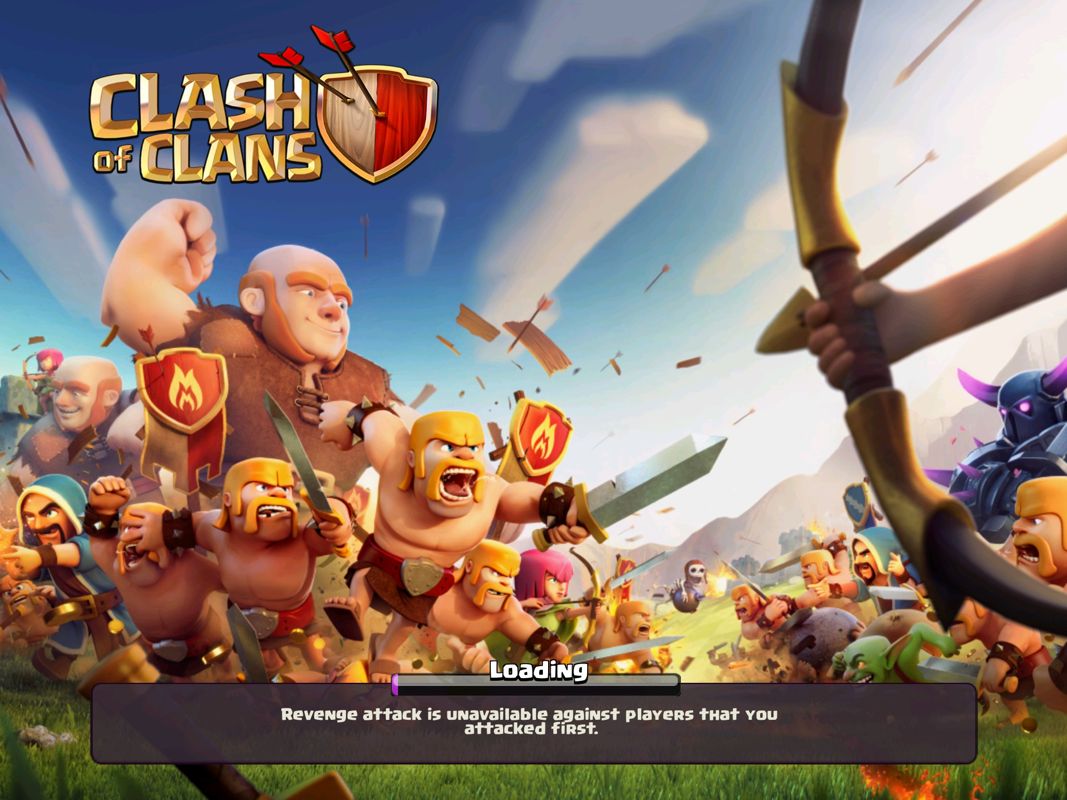 Clash of Clans (iPad) screenshot: Main/loading screen.