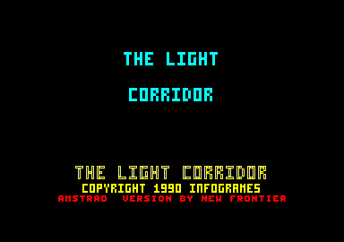 The Light Corridor (Amstrad CPC) screenshot: Title screen