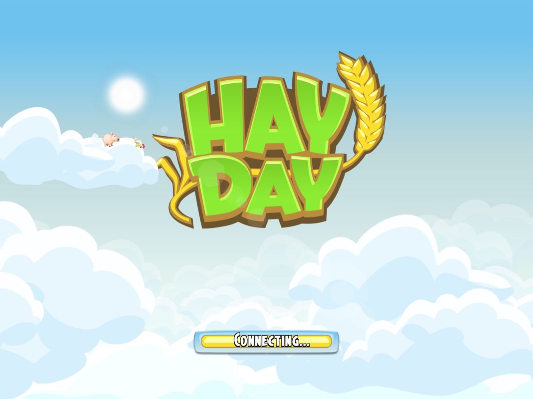 Hay Day (iPad) screenshot: Title/loading screen.