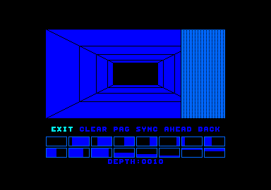 The Light Corridor (Amstrad CPC) screenshot: You move through the maze, adding barriers as you see fir