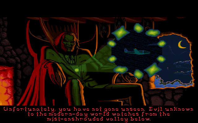 Veil of Darkness (DOS) screenshot: Ever get the feeling someone's watching you?