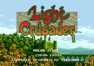 Light Crusader (Genesis) screenshot: Title screen