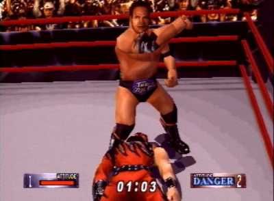 WWF Wrestlemania 2000 (Nintendo 64) screenshot: the rock
