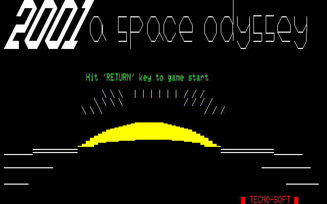 2001: A Space Odyssey (PC-8000) screenshot: Title Screen.