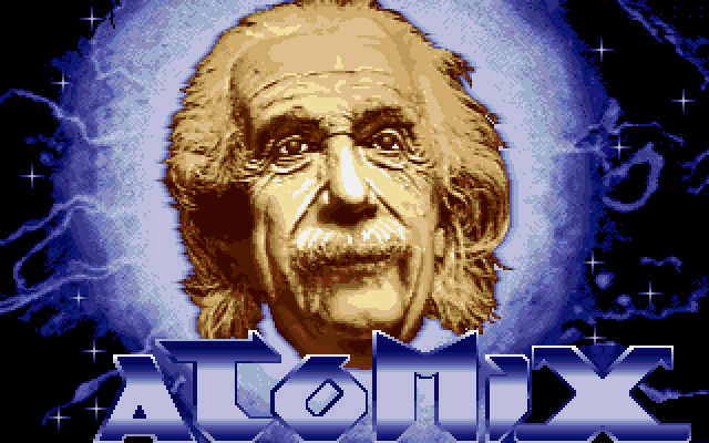 Atomix (DOS) screenshot: game title