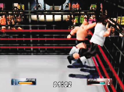 WWF Wrestlemania 2000 (Nintendo 64) screenshot: no escaping the cage