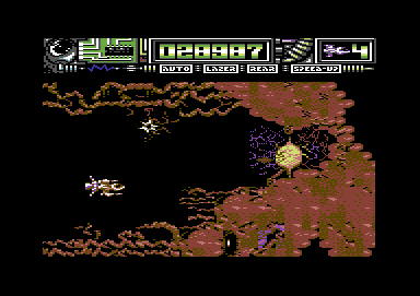 Dominator (Commodore 64) screenshot: stage 2 boss