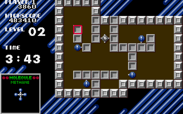 Atomix (DOS) screenshot: level two