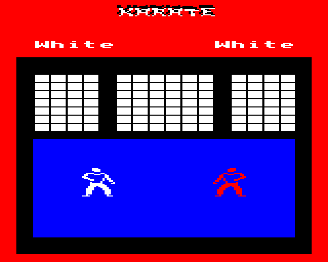 Karate Warrior (BBC Micro) screenshot: Warriors Face Off